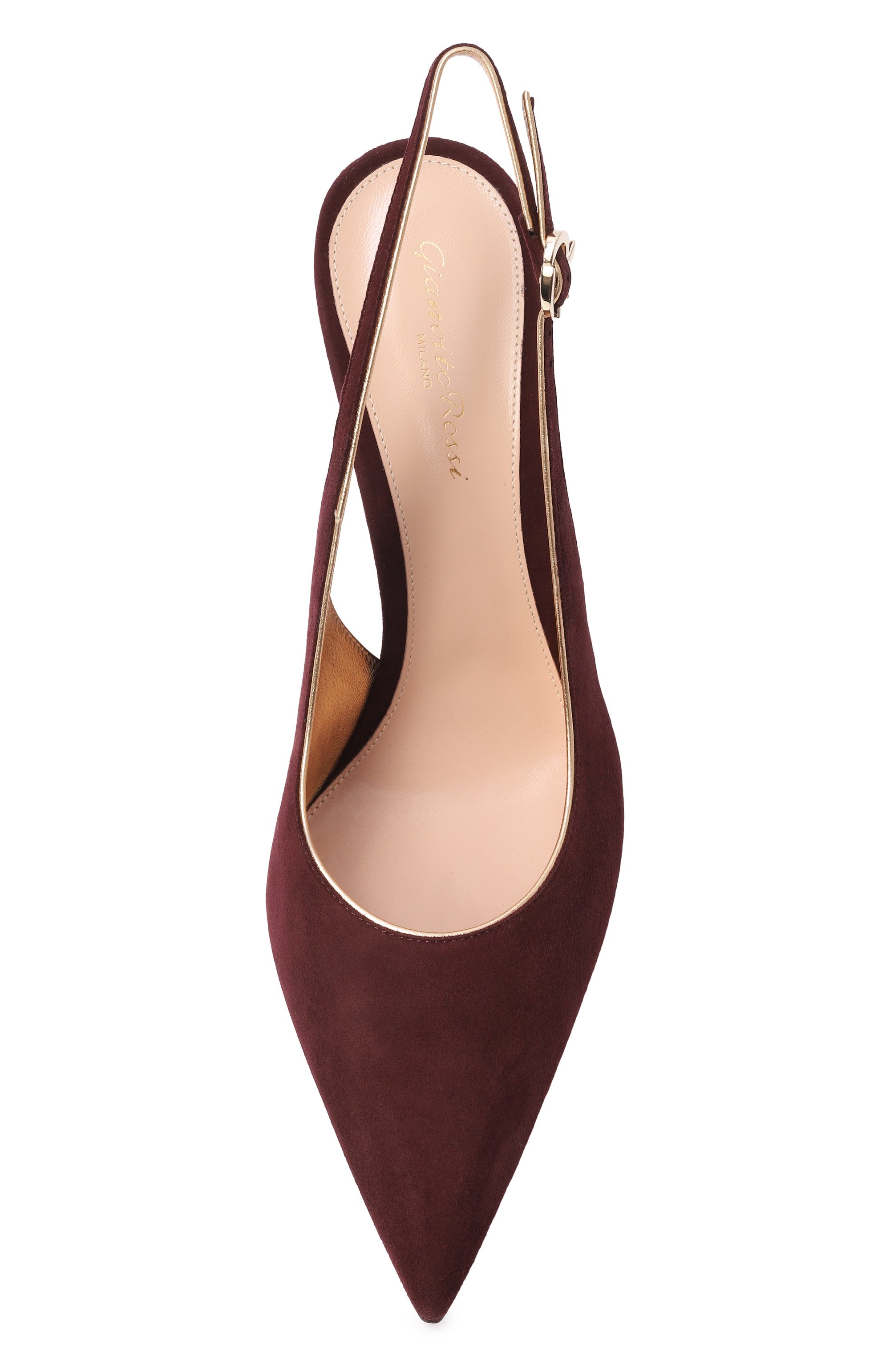 Замшевые туфли ribbon sling 95 GIANVITO ROSSI, арт. G95532.95RIC.XCKRYMK, фото 6