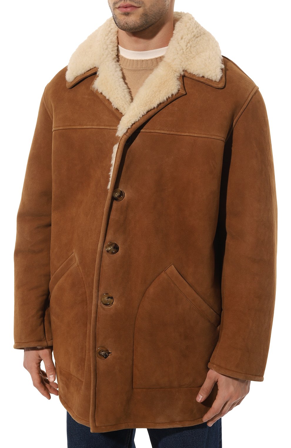 Дубленка из овчины GUCCI коричневого цвета по цене 705600 руб., арт. 674511 XSAB8, фото 3 Дубленка из овчины GUCCI, арт. 674511 XSAB8, фото 3