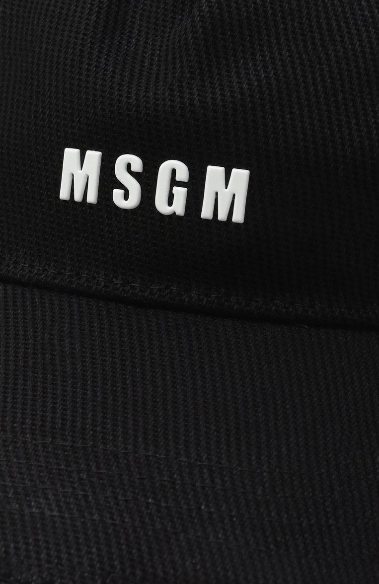Детская хлопковая бейсболка MSGM KIDS черного цвета, арт. S5MSJGBC196 | Фото 3 (Материал: Хлопок, Текстиль; Нос: Не проставлено; Автоматизация состава: Проставлено)