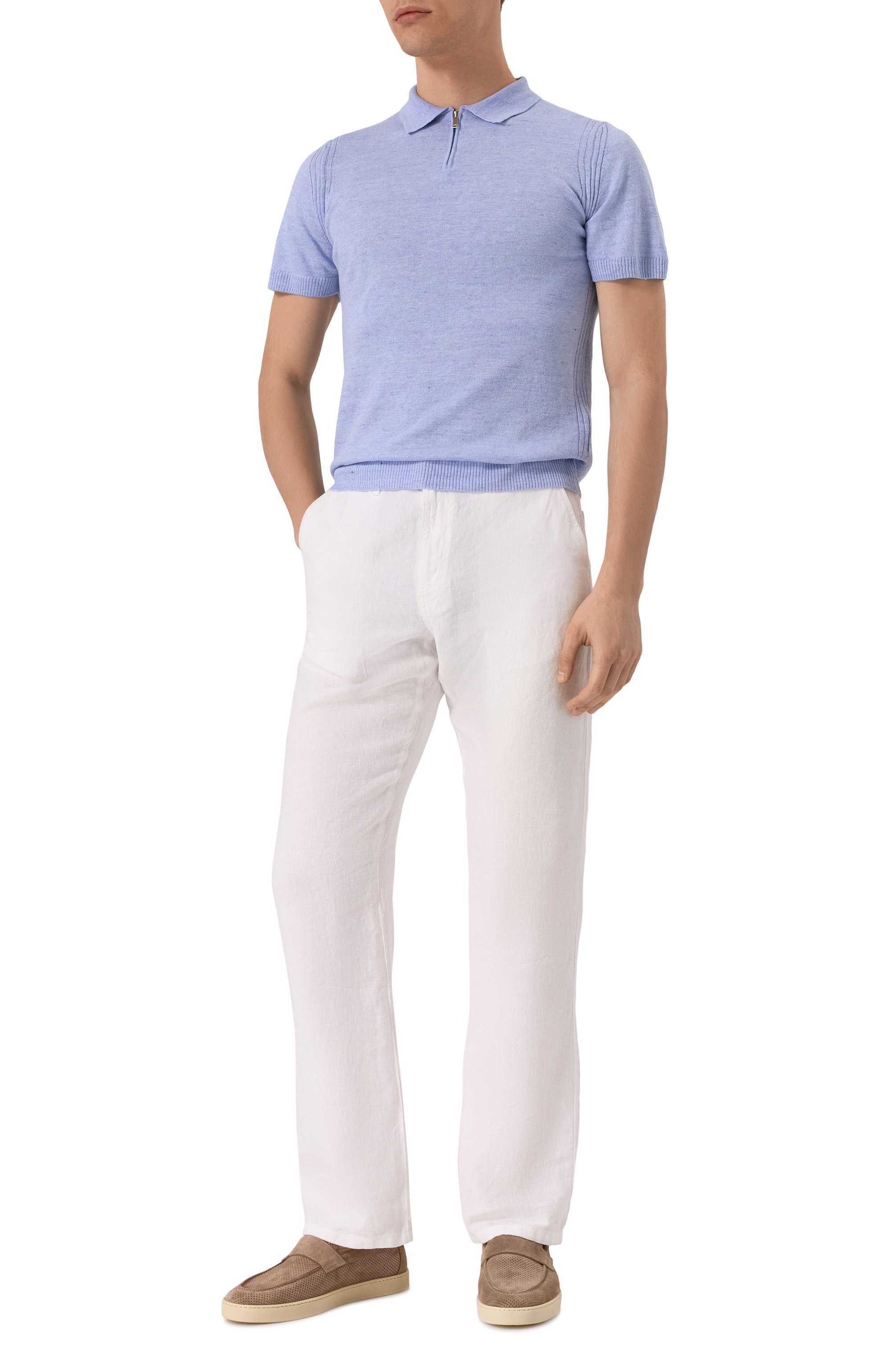 Поло изо льна и хлопка DANIELE FIESOLI, арт. DF2076, фото 2