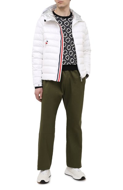 Хлопковый джемпер MONCLER темно-синего цвета по цене 36200 руб., арт. G1-091-9C762-00-V9157, фото 2 Хлопковый джемпер MONCLER, арт. G1-091-9C762-00-V9157, фото 2