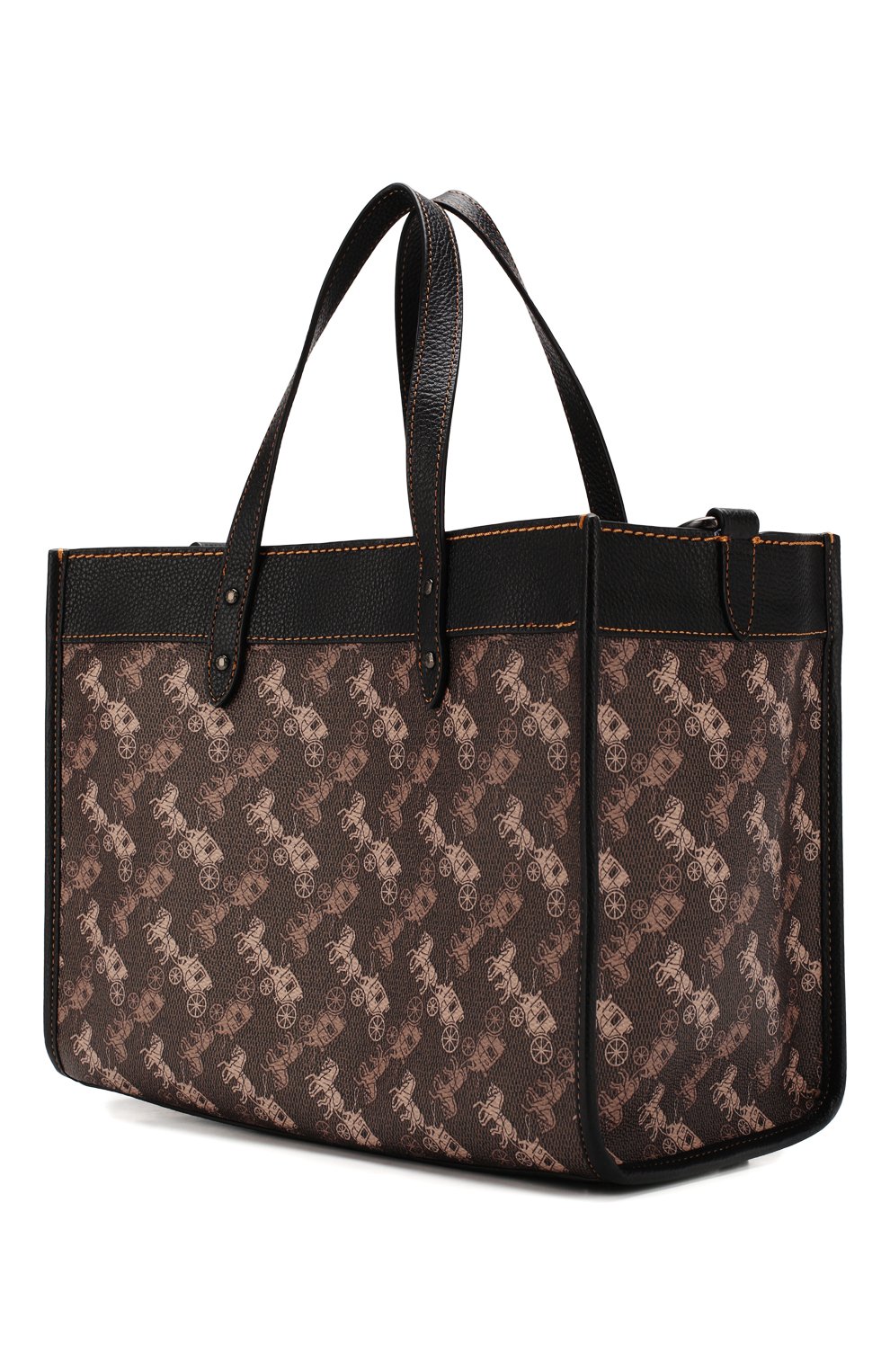 Сумка-тоут field 30 small COACH коричневого цвета по цене 49750 руб., арт. 79238, фото 3 Сумка-тоут field 30 small COACH, арт. 79238, фото 3