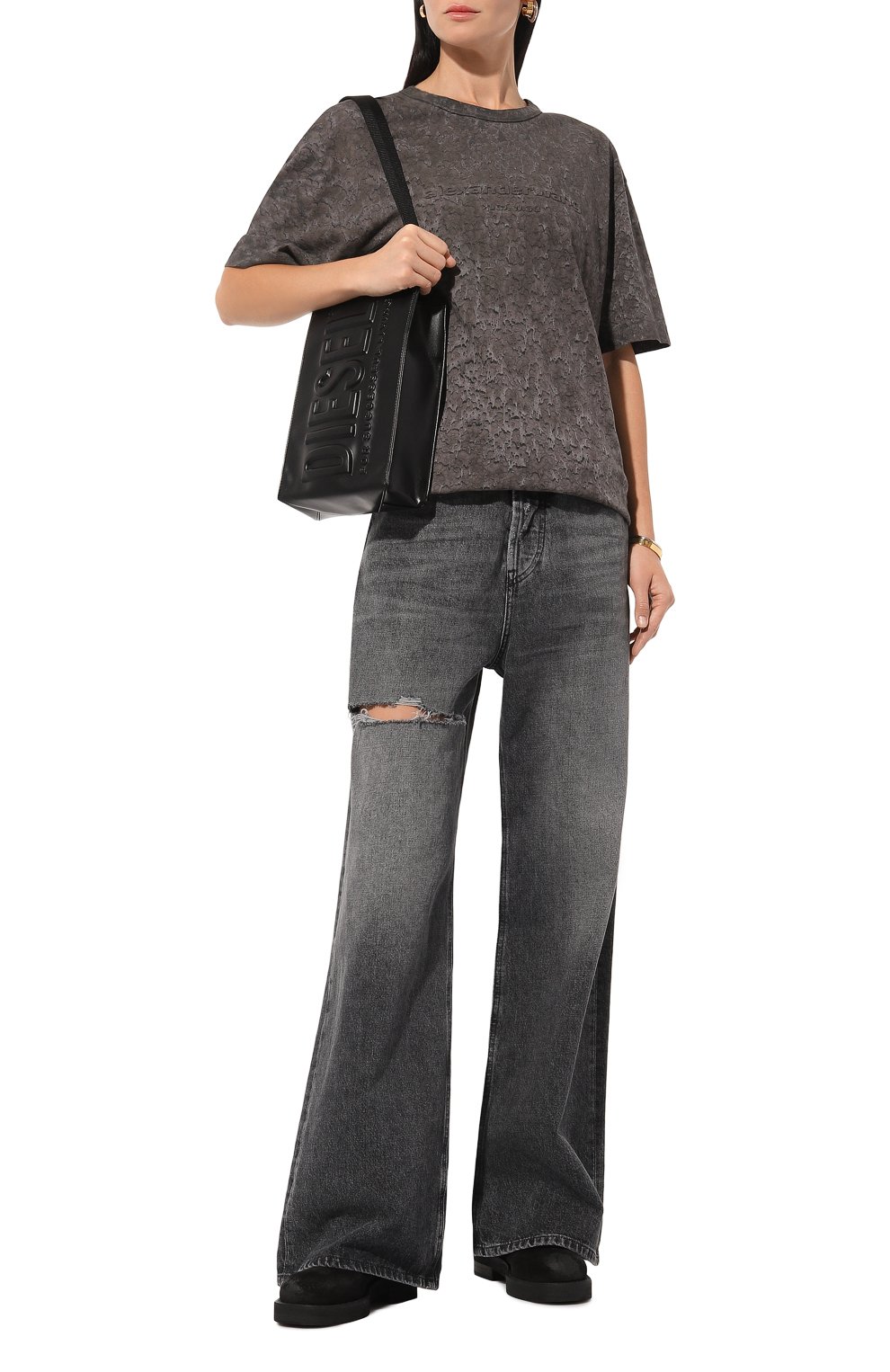 Хлопковая футболка ALEXANDER WANG, арт. UCC3241702, фото 2