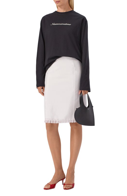 Хлопковый лонгслив N21 19I N2M0/F011/4157 Чёрный  19I N2M0/F011/4157 Фото 2