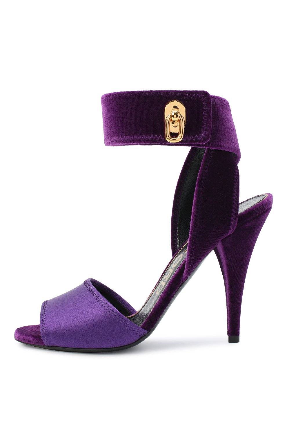 Текстильные босоножки TOM FORD фиолетового цвета по цене 126000 руб., арт. W2687T-TSA007, фото 3 Текстильные босоножки TOM FORD, арт. W2687T-TSA007, фото 3