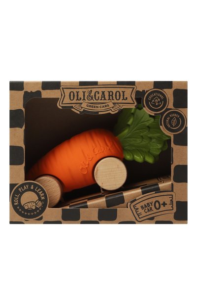 Игрушка-каталка cathy the carrot OLI&CAROL, арт. L-CARROT-CAR