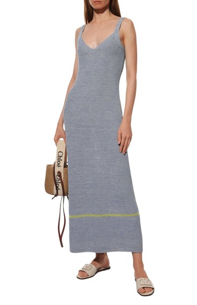 Хлопковое платье VIKA 2.0 голубого цвета по цене 27500 руб., арт. SS22-13114, фото 2 Хлопковое платье VIKA 2.0, арт. SS22-13114, фото 2