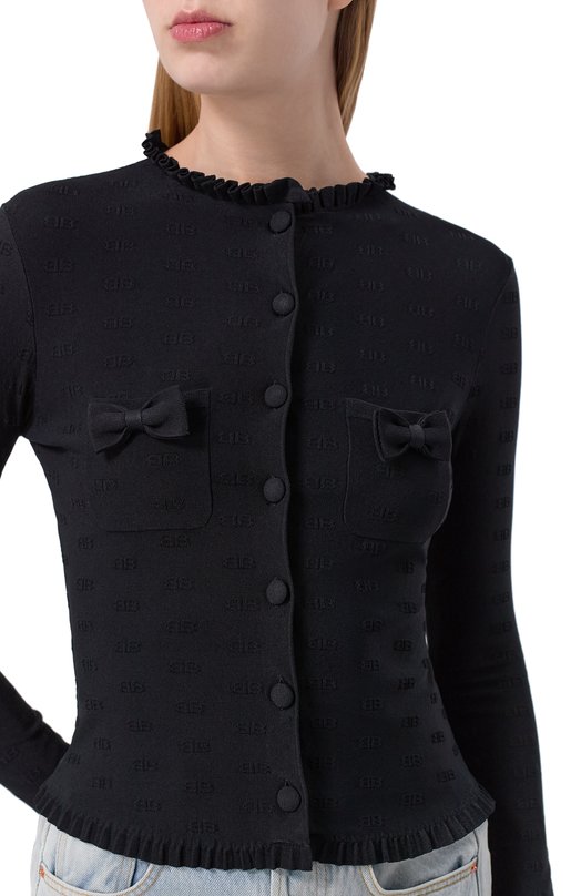 Кардиган из вискозы Balenciaga 850038/T5234 Чёрный  850038/T5234 Фото 5