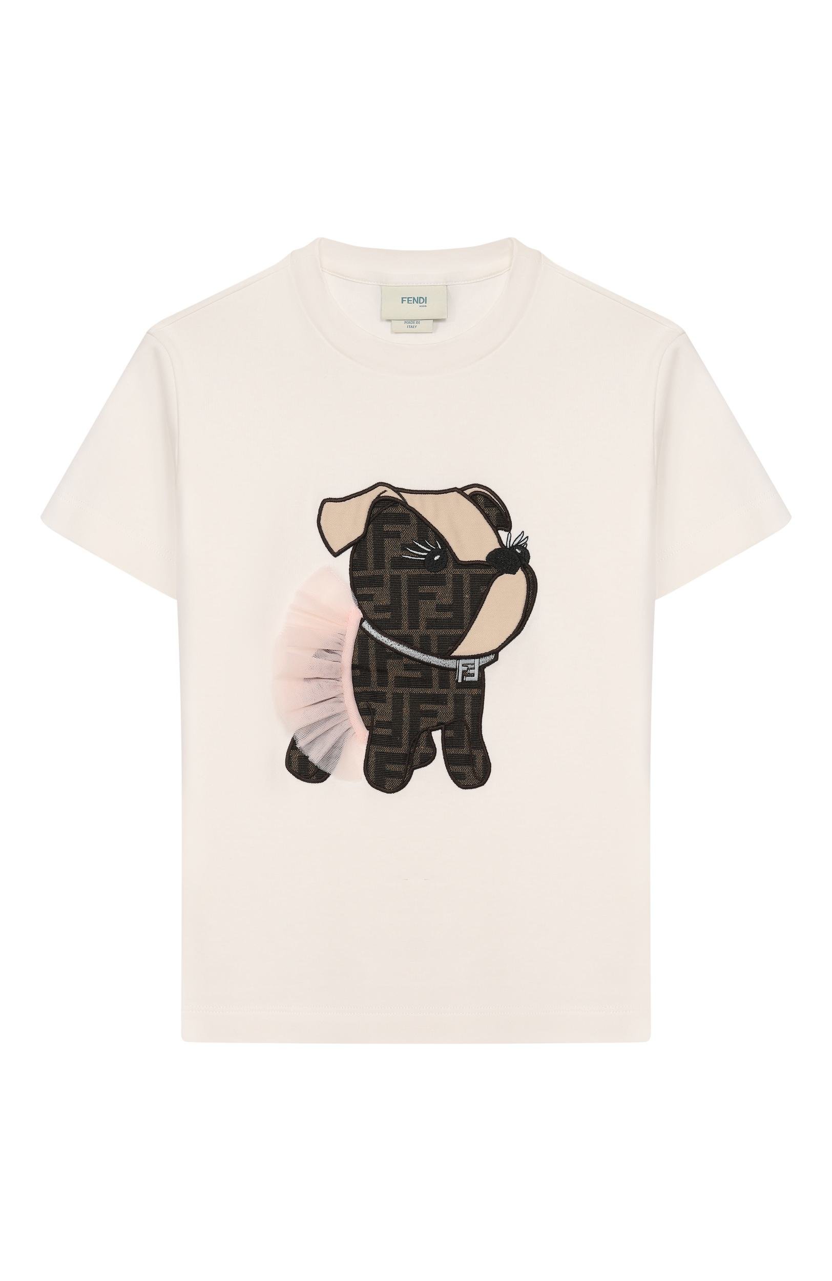 Хлопковая футболка FENDI, арт. JFI418/AVWL/3A-6A, фото 1