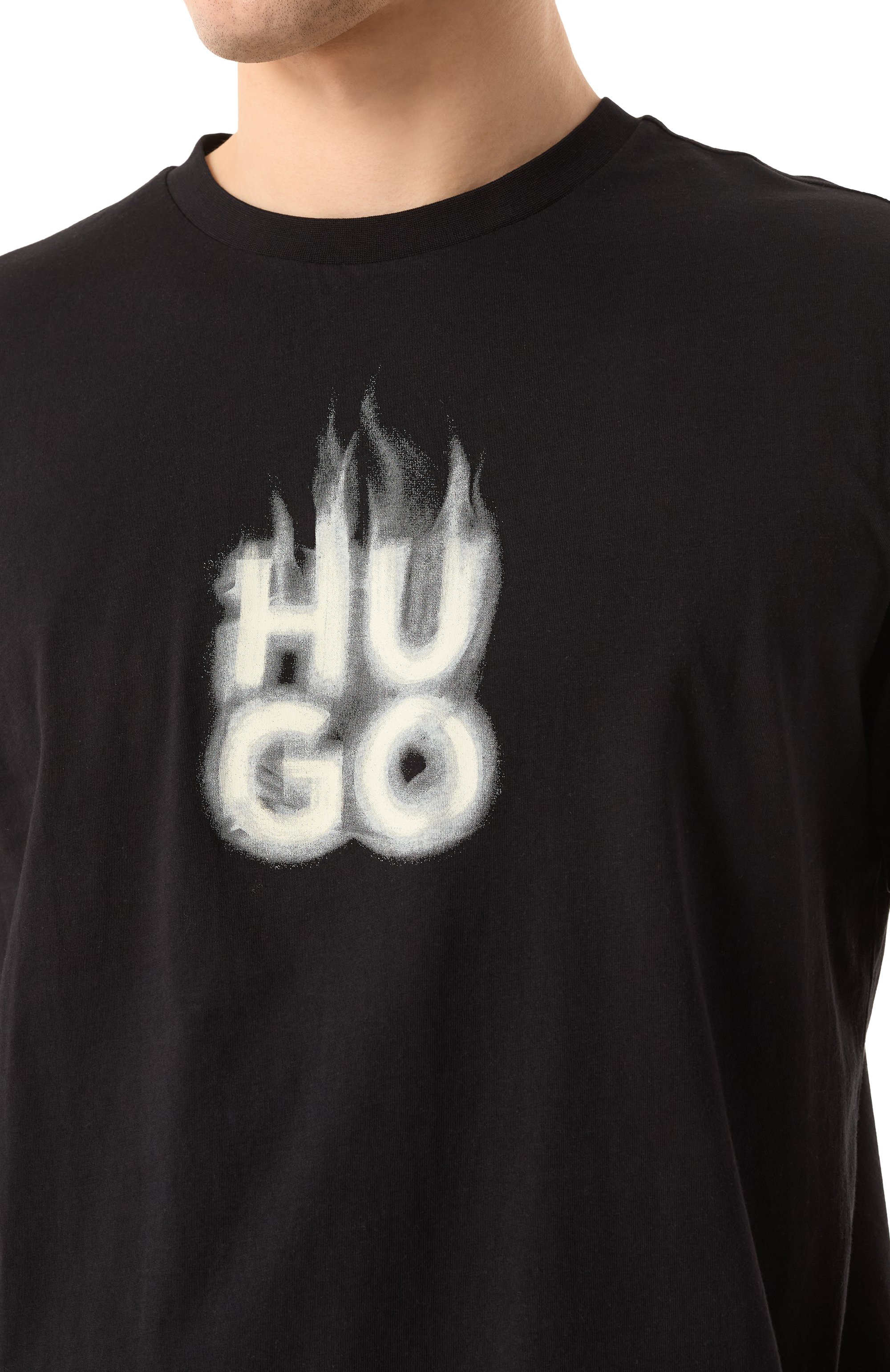 Хлопковая футболка HUGO, арт. 50535363, фото 5