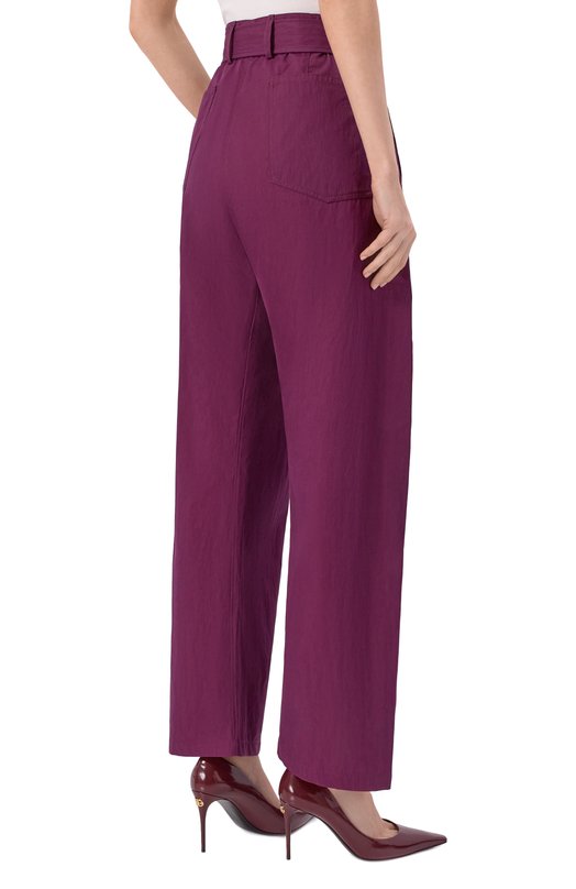 Хлопковые брюки Magda Butrym 390426 Фиолетовый  390426 Фото 4