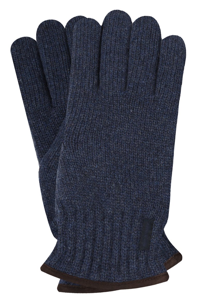 Мужские шерстяные перчатки PAUL&SHARK синего цвета, арт. 12317200 | Фото 1 (Материал: Текстиль, Шерсть; Кросс-КТ: Трикотаж; Материал сплава: Проставлено; Нос: Не проставлено)
