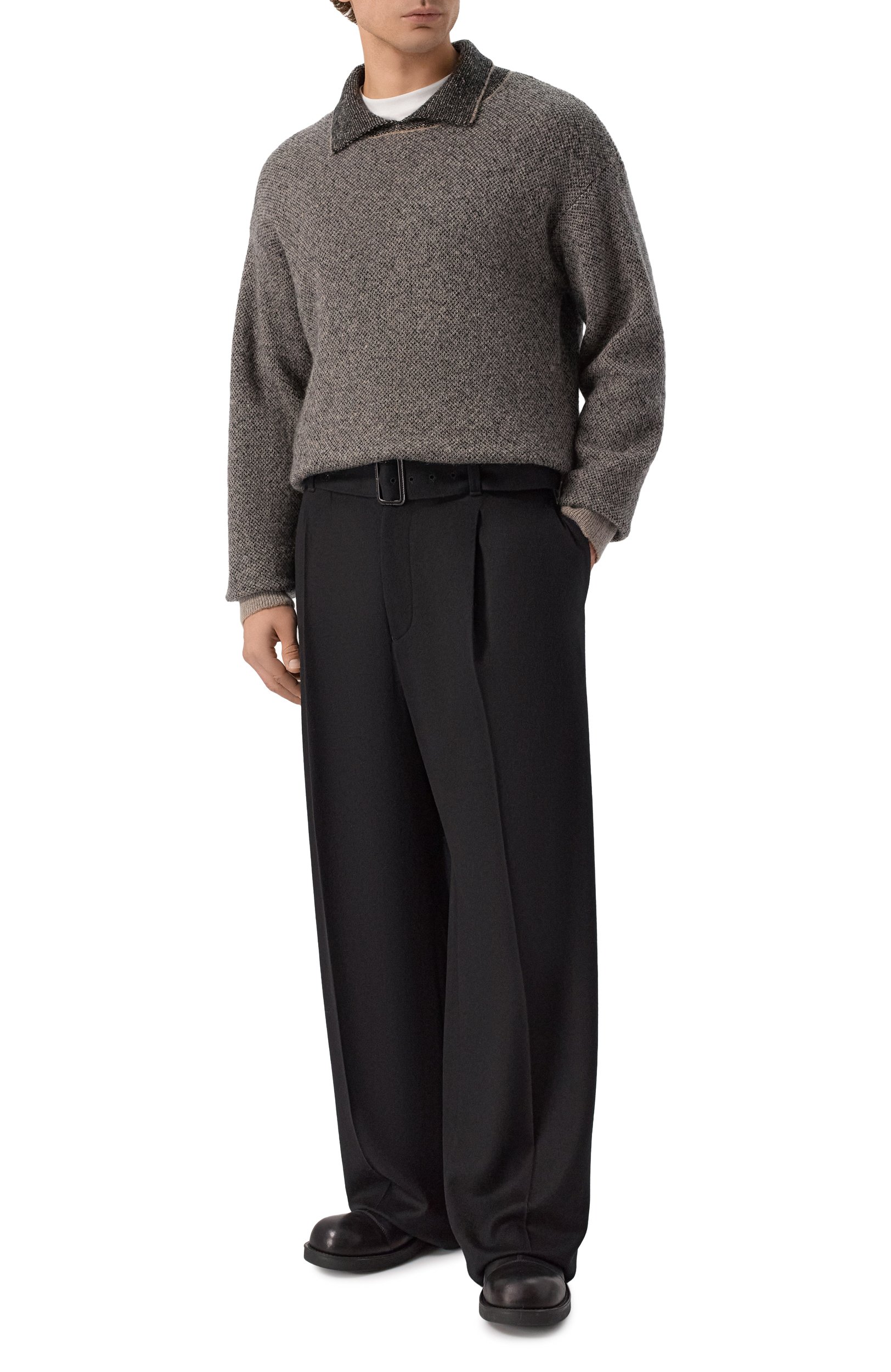 Свитер EMPORIO ARMANI серого цвета по цене 49600 руб., арт. EM006363/AF27940, фото 2 Свитер EMPORIO ARMANI, арт. EM006363/AF27940, фото 2