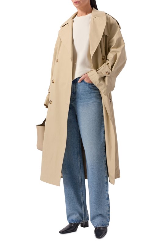 Хлопковая футболка BOSS 50552064 Кремовый  50552064 Фото 2