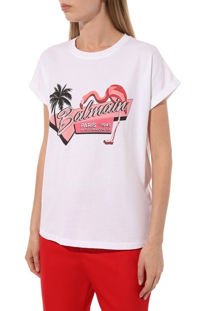 Хлопковая футболка BALMAIN, арт. DF1EF010/GD83, фото 3