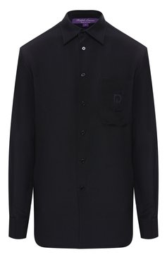 Женская шелковая рубашка RALPH LAUREN темно-синего цвета, арт. 290739994 | Фото 1 (Статус проверки: Проверена категория; Рукава: Длинные; Материал внешний: Шелк; Длина (для топов): Стандартные; Принт: Без принта; Женское Кросс-КТ: Рубашка-одежда; Стили: Кэжуэл; Драгоценные камни: Проставлено; Материал сплава: Проставлено, Проверено)
