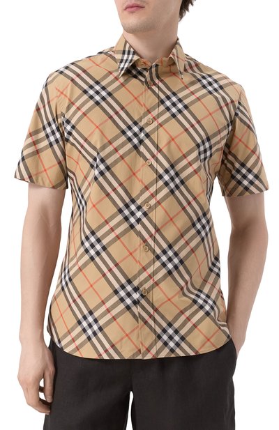Хлопковая рубашка BURBERRY, арт. 8087637, фото 3