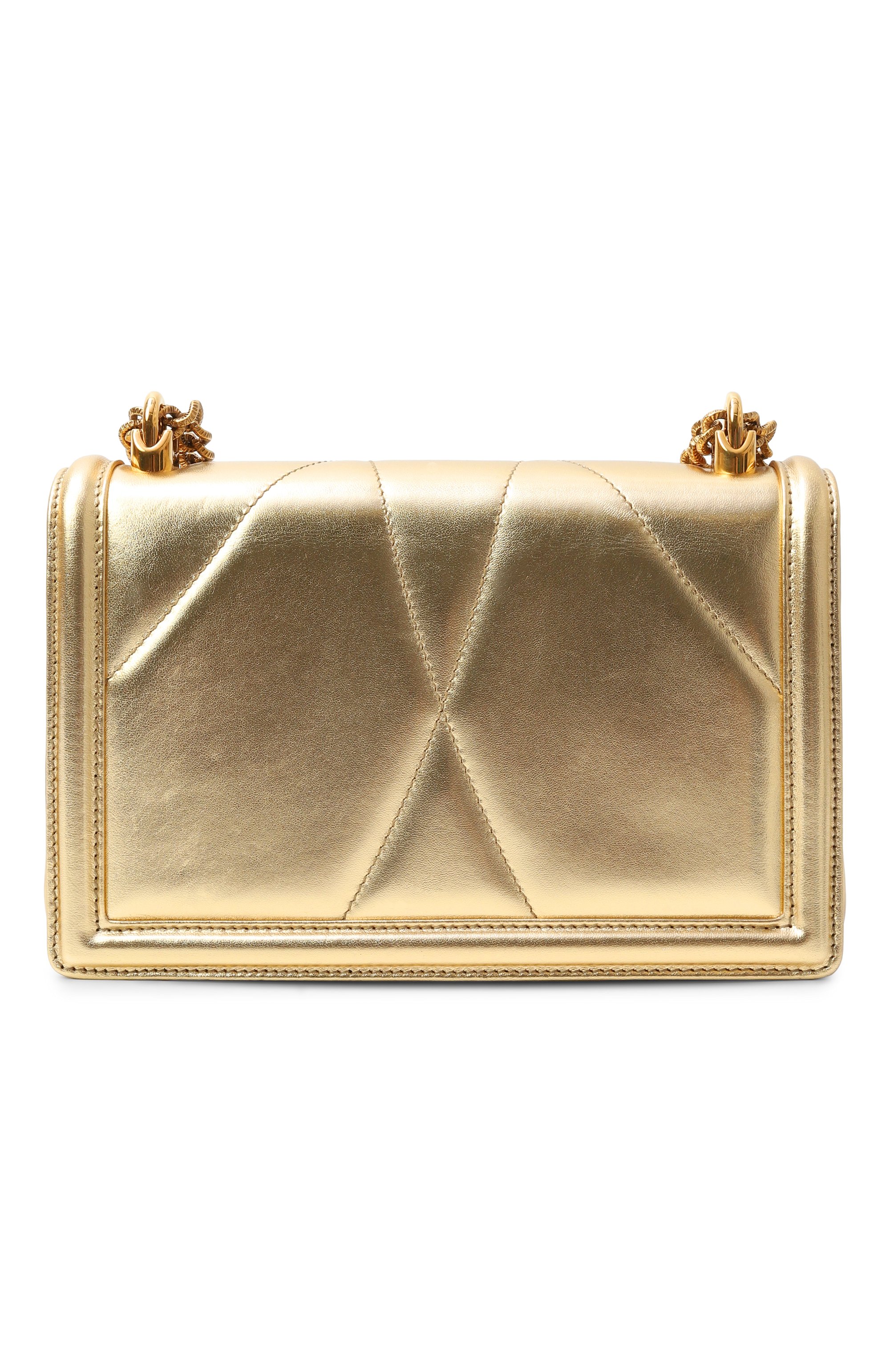 Сумка devotion medium DOLCE & GABBANA золотого цвета по цене 327000 руб., арт. BB7158/AD776, фото 6 Сумка devotion medium DOLCE & GABBANA, арт. BB7158/AD776, фото 6