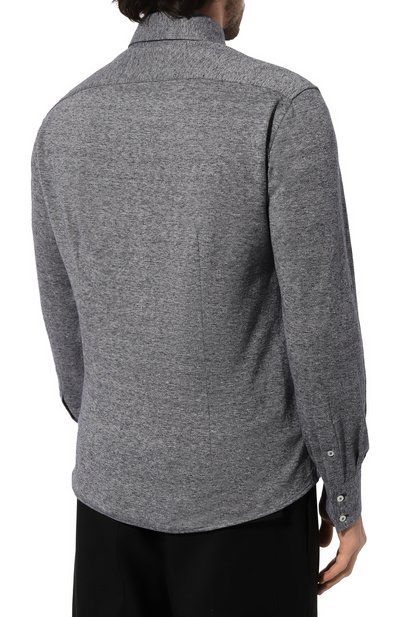 Рубашка изо ль на и хлопка BRUNELLO CUCINELLI, арт. MW835B2269, фото 4