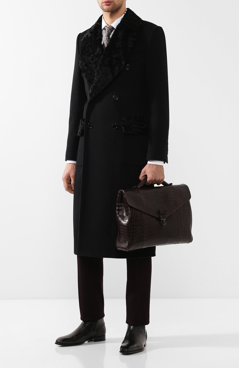 Портфель из кожи крокодила BOTTEGA VENETA, арт. 113095/V4250/CNIL, фото 2