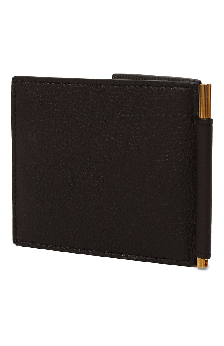 Мужской кожаный зажим для купюр TOM FORD темно-коричневого цвета, арт. Y0231T/LCL158 | Фото 2 (Нос: Не проставлено; Материал: Натуральная кожа)