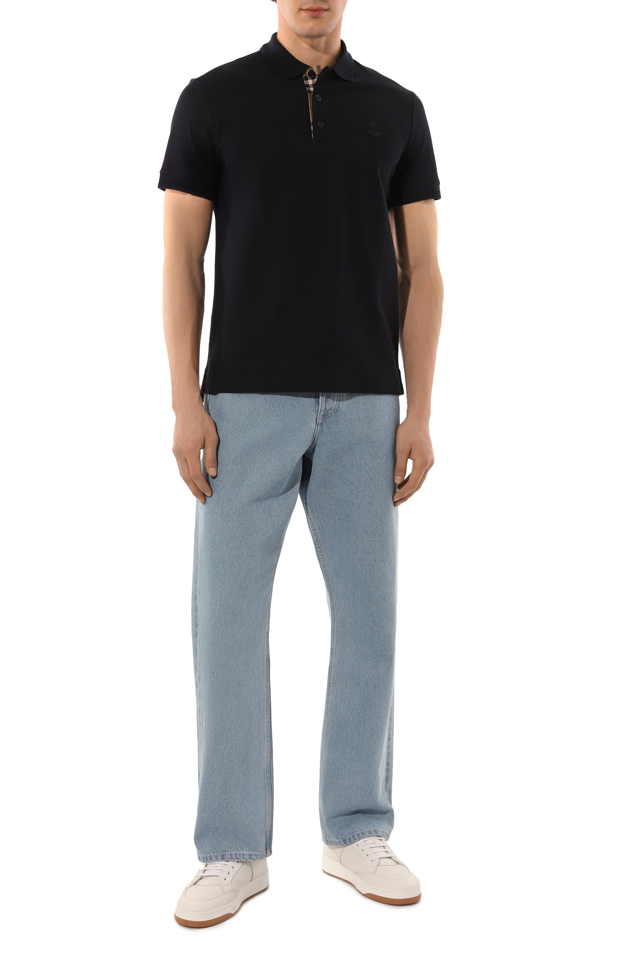 Хлопковое поло BURBERRY, арт. 8055227, фото 2