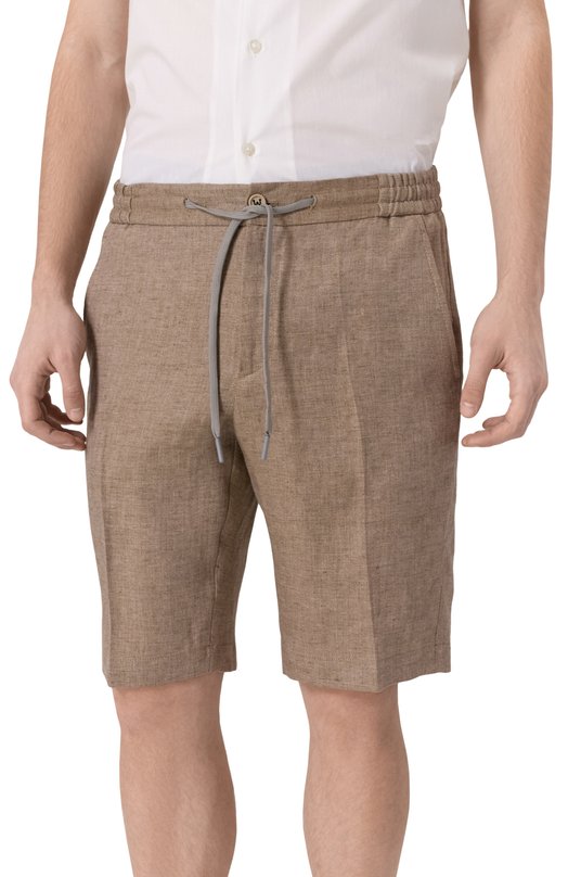 Льняные шорты Berwich SH0RT SPIAGGIA/VT1502 Бежевый  SH0RT SPIAGGIA/VT1502 Фото 3