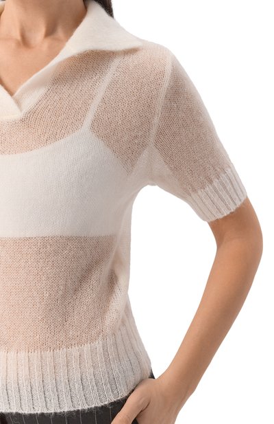 Шерстяное поло FREEAGE белого цвета по цене 23100 руб., арт. LW25.TS022.5070.100, фото 5 Шерстяное поло FREEAGE, арт. LW25.TS022.5070.100, фото 5
