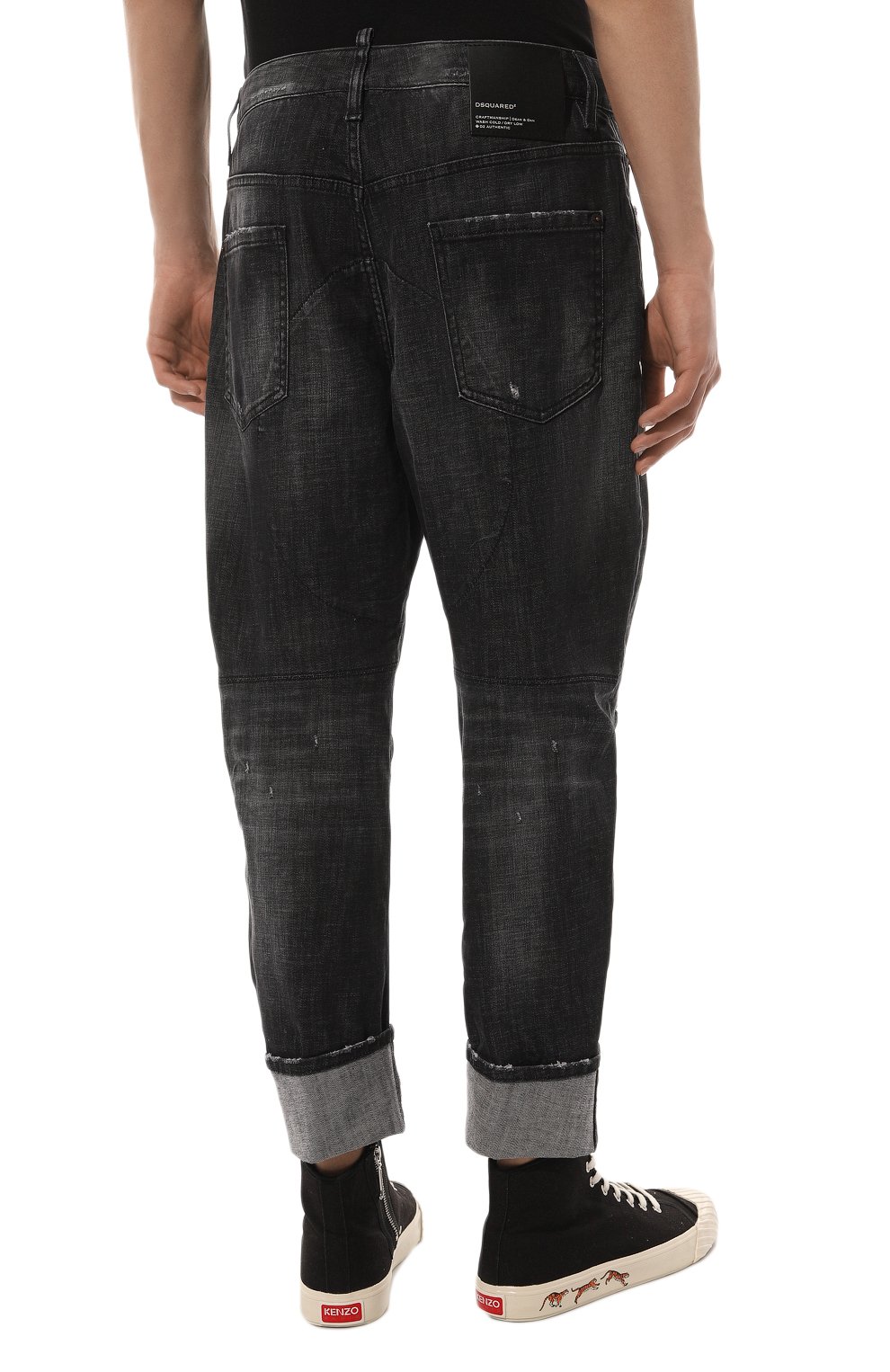 Джинсы DSQUARED2 черного цвета по цене 65500 руб., арт. S71LB1141/S30357, фото 4 Джинсы DSQUARED2, арт. S71LB1141/S30357, фото 4
