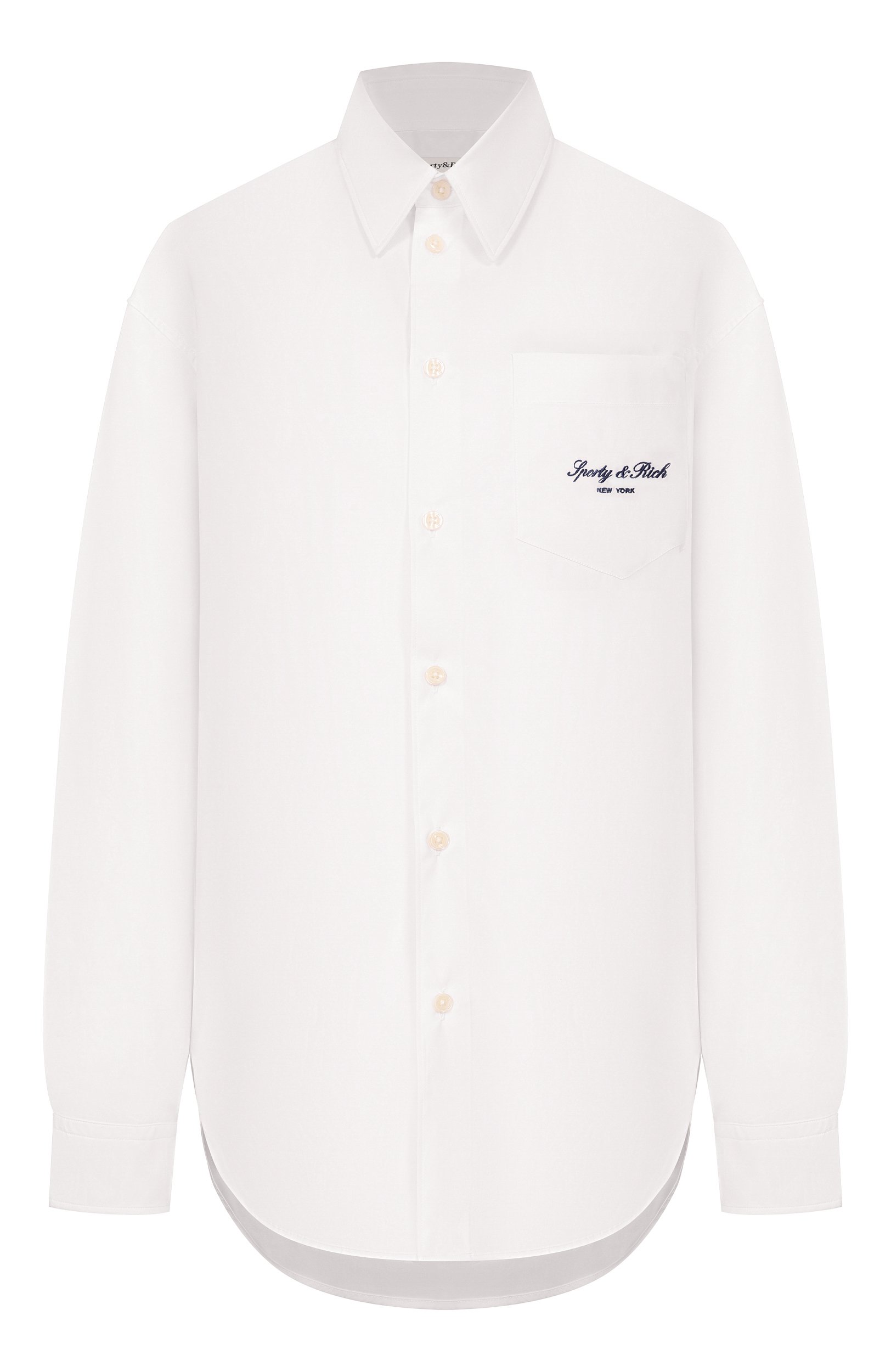 Хлопковая рубашка SPORTY AND RICH, арт. SI006711329WH01, фото 1