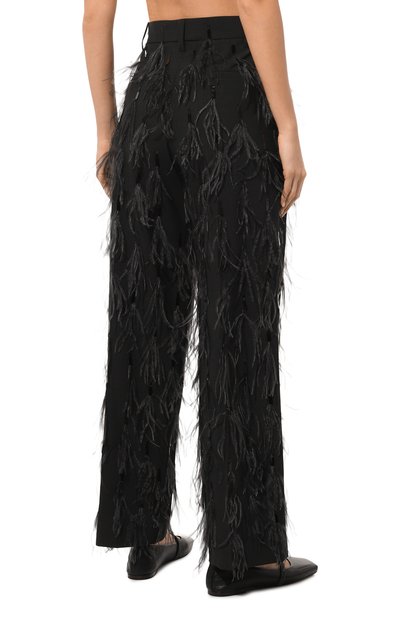 Шерстяные брюки с отделкой перьями BRUNELLO CUCINELLI, арт. M0W07P8766, фото 4