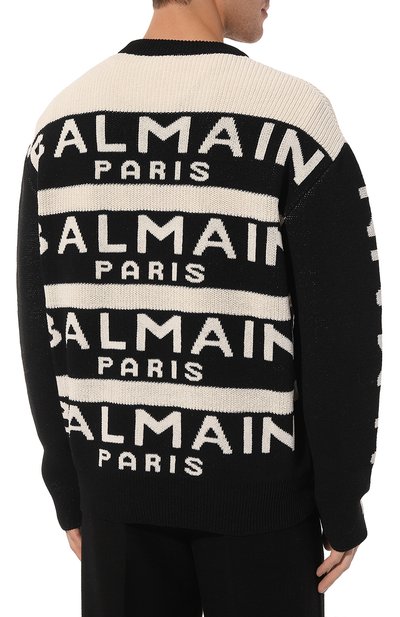 Свитер BALMAIN черного цвета по цене 132000 руб., арт. YH1KE010KC56, фото 4 Свитер BALMAIN, арт. YH1KE010KC56, фото 4