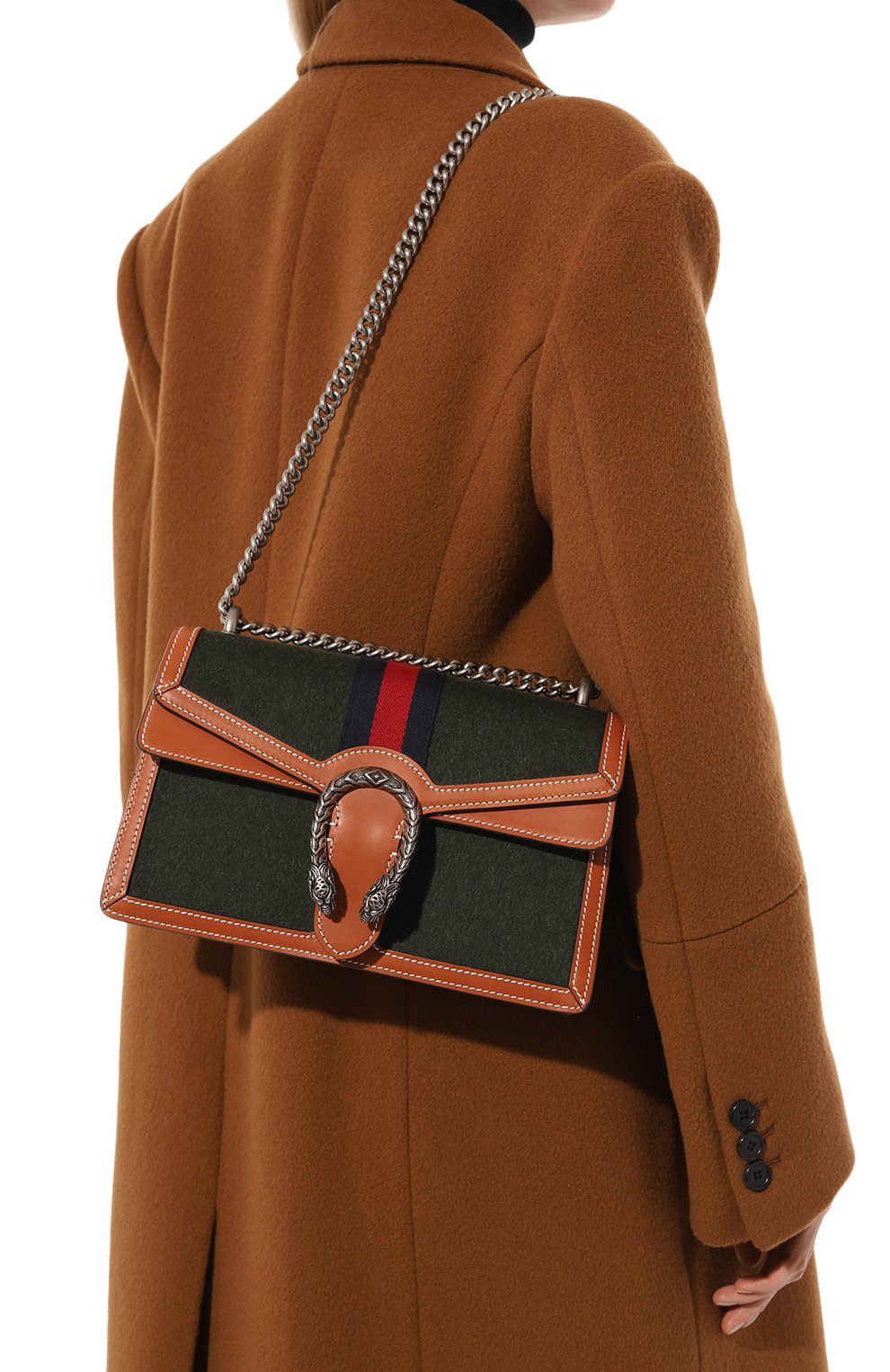 Сумка dionysus small GUCCI темно-зеленого цвета по цене 352800 руб., арт. 400249 HS3KN, фото 2 Сумка dionysus small GUCCI, арт. 400249 HS3KN, фото 2