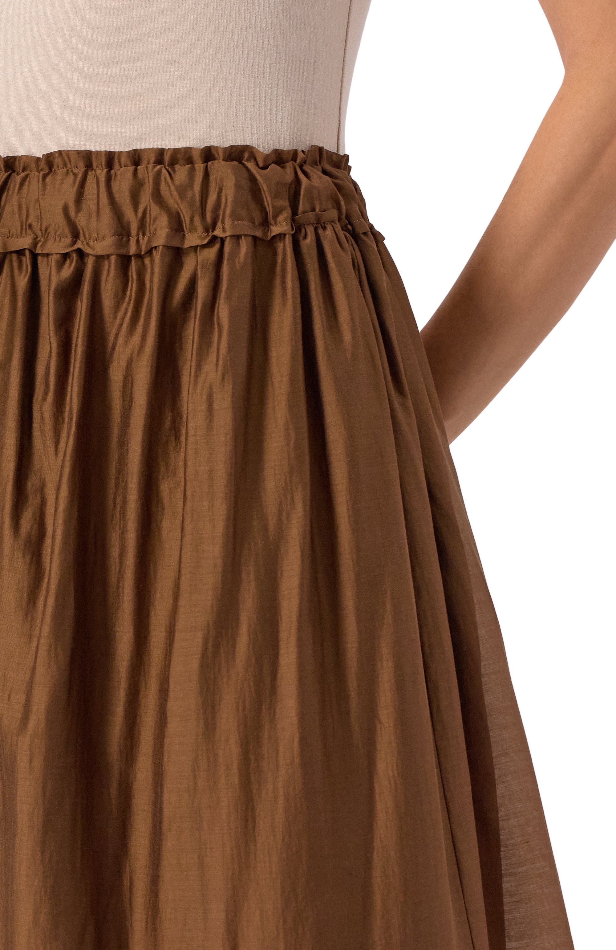 Юбка FLASHIN коричневого цвета по цене 37500 руб., арт. FC25SB, фото 5 Юбка FLASHIN, арт. FC25SB, фото 5