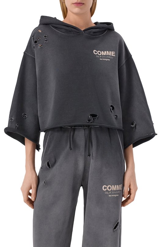 Хлопковое худи Comme des Fuckdown CFABW01235 Серый  CFABW01235 Фото 3
