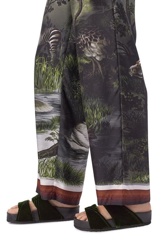 Текстильные шлепанцы Dries Van Noten 011709-652-607 Зелёный  011709-652-607 Фото 2