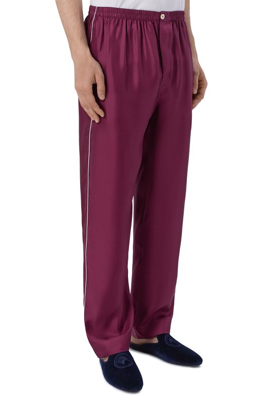 Шелковые брюки Kiton UNWT005K0761H Фиолетовый  UNWT005K0761H Фото 3