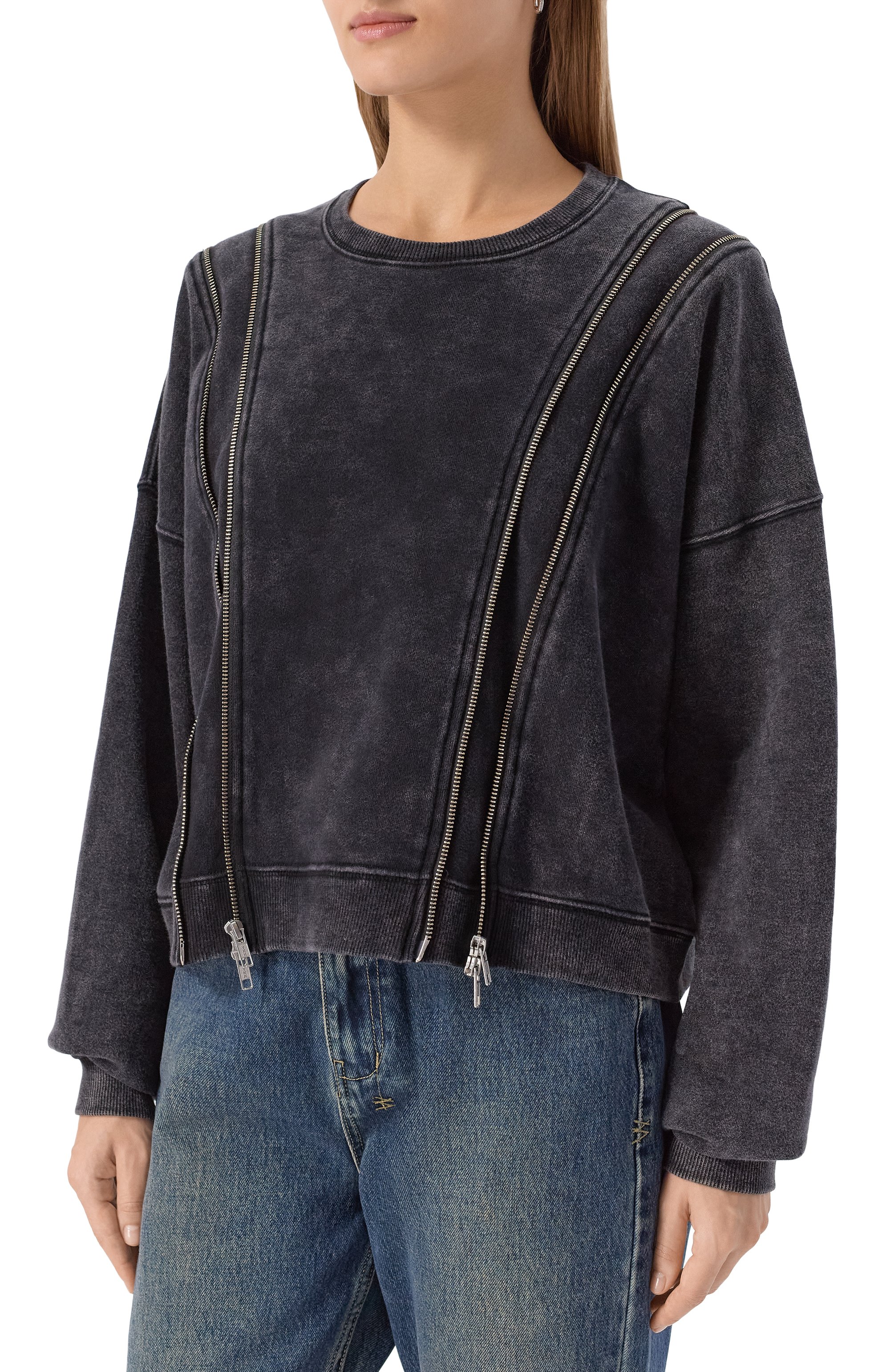 Хлопковый свитшот R13, арт. R13WK306-K0010, фото 3