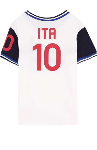 Хлопковая футболка с логотипом сборной италии POLO RALPH LAUREN, арт. 321716422, фото 2