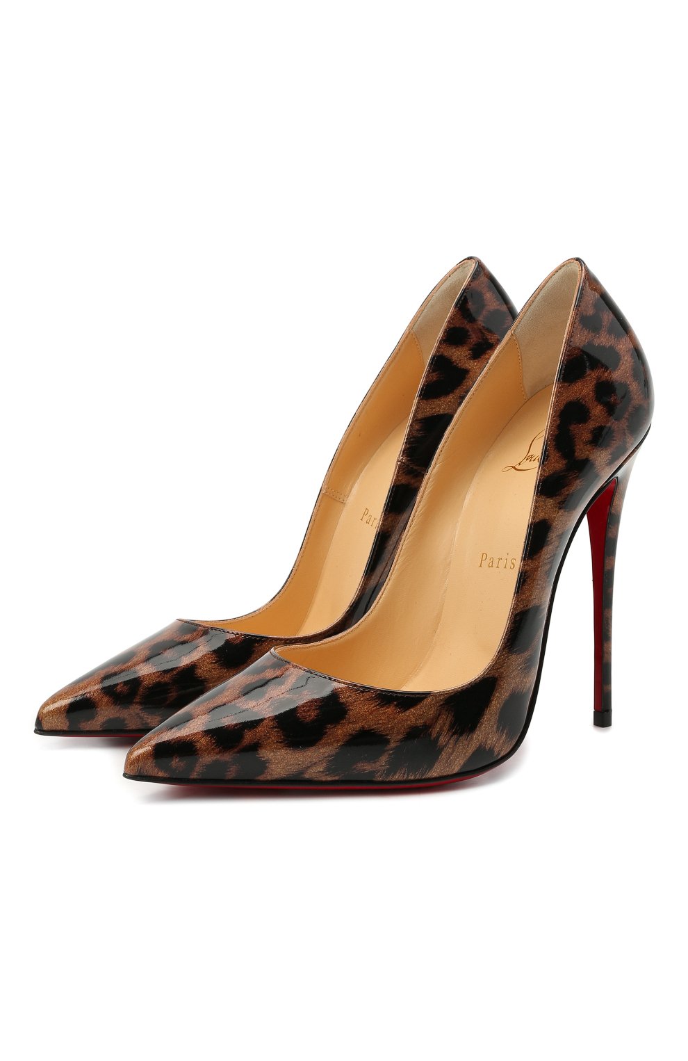 Женские кожаные туфли so kate 120 CHRISTIAN LOUBOUTIN коричневого цвета, арт. 3190773/S0 KATE 120 | Фото 1 (Каблук высота: Высокий; Материал внутренний: Натуральная кожа; Материал сплава: Проставлено; Каблук тип: Шпилька; Подошва: Плоская; Драгоценные камни: Проставлено)