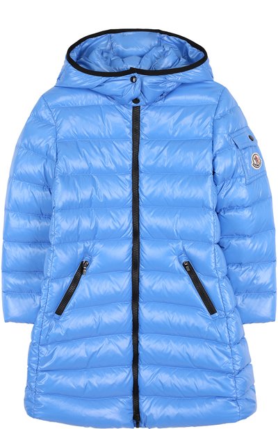 Пуховое пальто на молнии с капюшоном MONCLER ENFANT, арт. D2-954-49900-05-68950/4-6A, фото 1