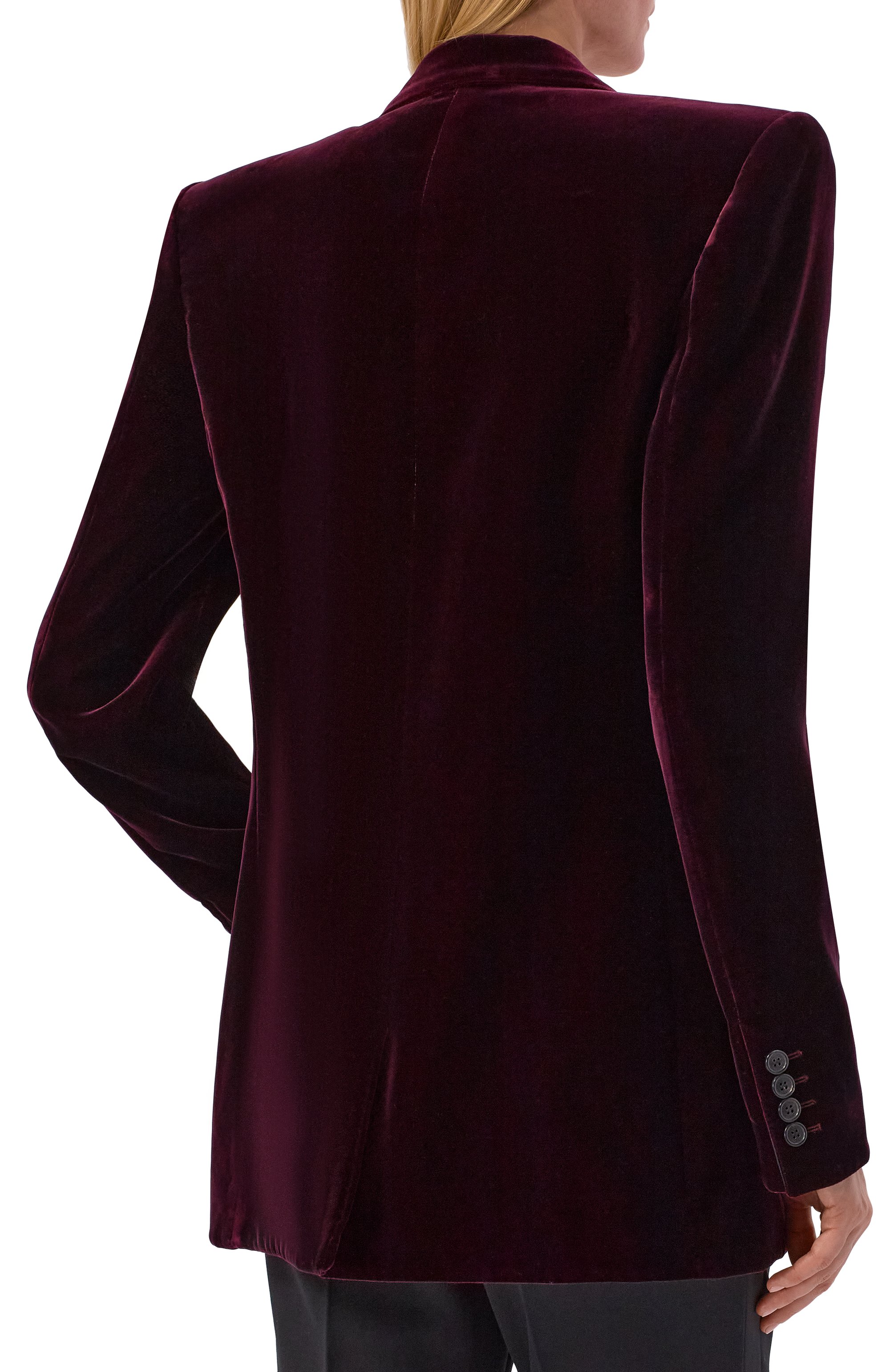 Бархатный жакет SAINT LAURENT, арт. 739698/Y525R, фото 4