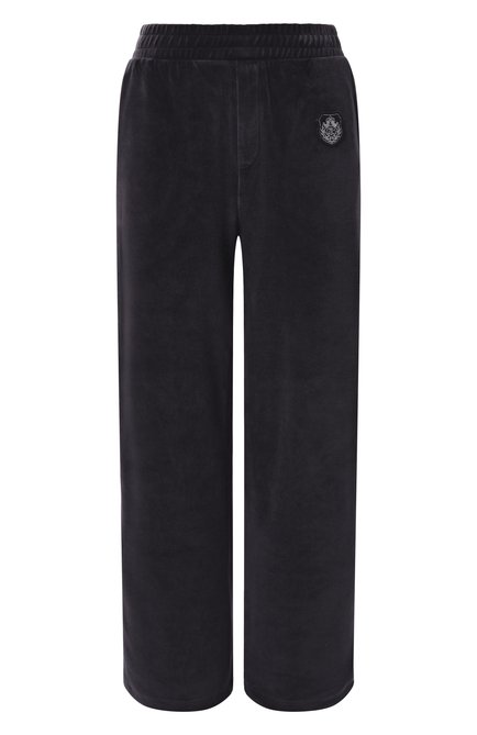 Женские хлопковые брюки THE KOOPLES черного цвета, арт. FJ0G29011K | Фото 1 (Длина (брюки, джинсы): Стандартные; Материал сплава: Проставлено; Драгоценные камни: Проставлено)