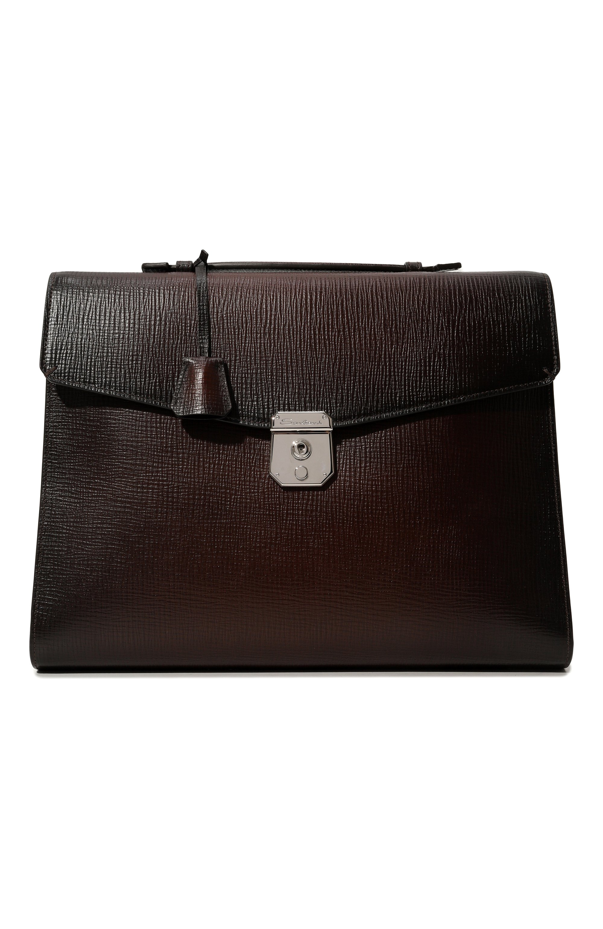 Портфель SANTONI темно-коричневого цвета по цене 207000 руб., арт. UFBBA1992F0-ATU6T53, фото 7 Портфель SANTONI, арт. UFBBA1992F0-ATU6T53, фото 7