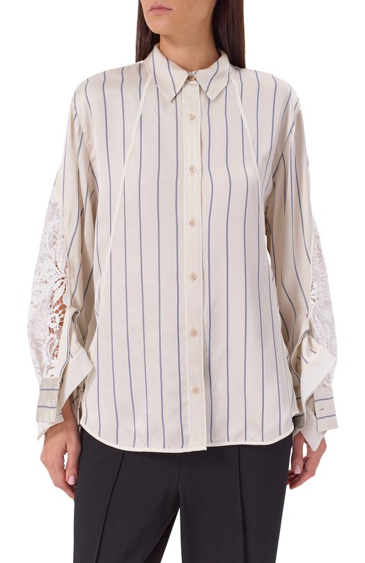 Рубашка из вискозы 3.1 Phillip Lim S252-21681FST Кремовый  S252-21681FST Фото 3