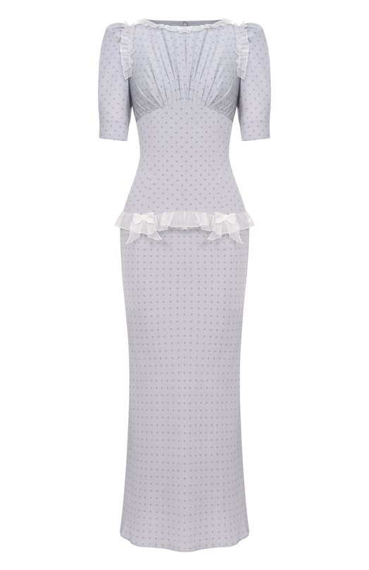 Шелковое платье Alessandra Rich FABX4299/F4686 Серый FABX4299/F4686