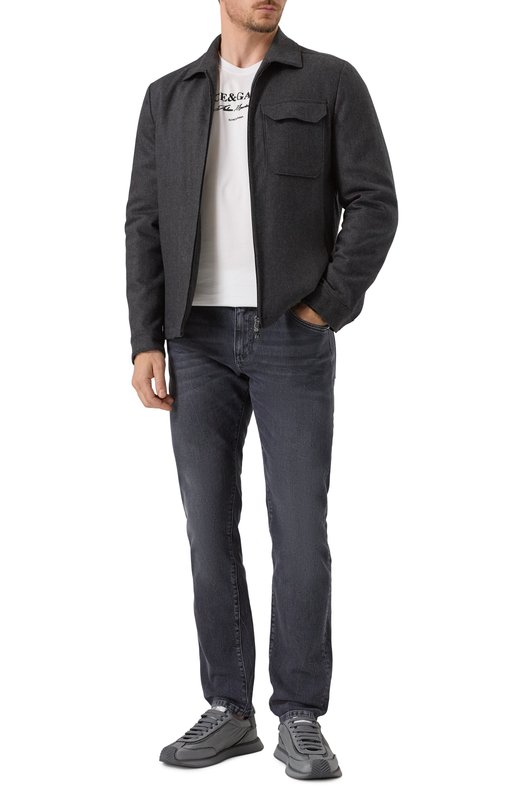 Комбинированные кроссовки DG Cushion Dolce & Gabbana CS2288/AF992 Серый  CS2288/AF992 Фото 2