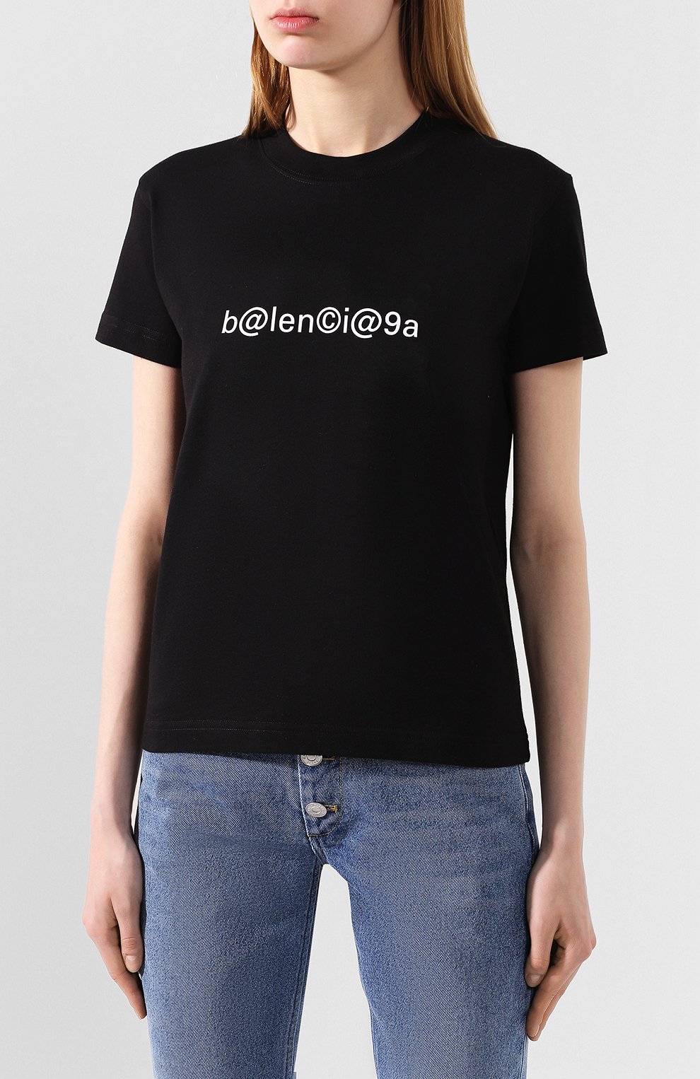 Хлопковая футболка BALENCIAGA черного цвета по цене 26900 руб., арт. 612964/TIV50, фото 3 Хлопковая футболка BALENCIAGA, арт. 612964/TIV50, фото 3