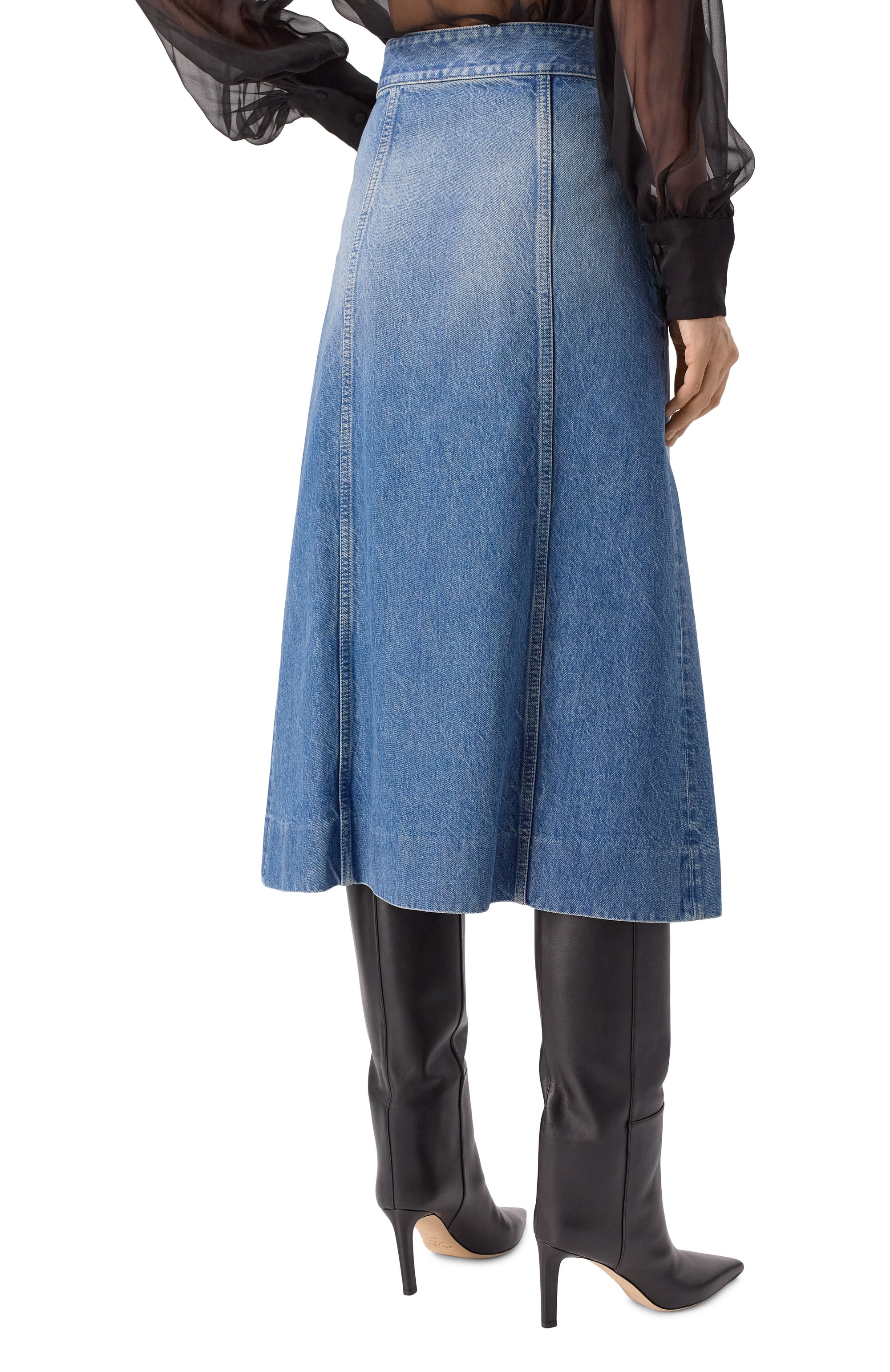 Джинсовая юбка VALENTINO, арт. 6B3DD18Z94U, фото 4