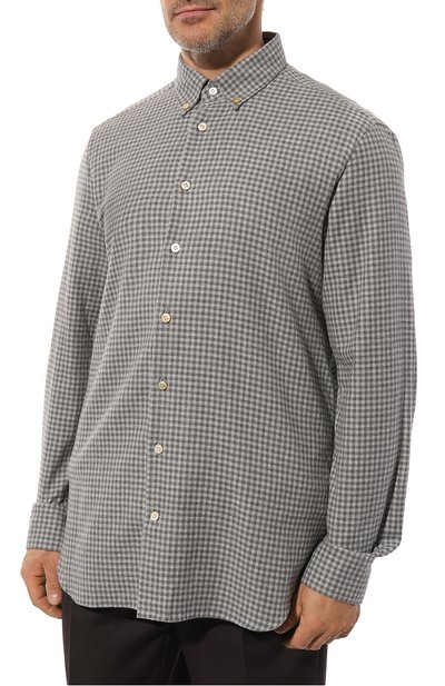 Хлопковая рубашка KITON, арт. UCIH0864302, фото 3